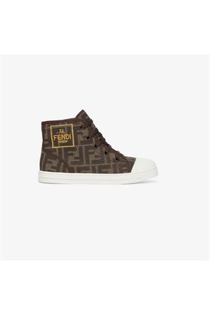 sneakers in tessuto marrone FENDI KIDS | JMR473AJZEF1NJK